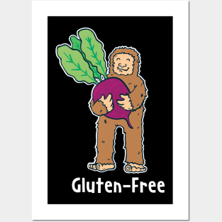 Gluten Free Diet - Big Foot Carrying Beetroot Posters and Art